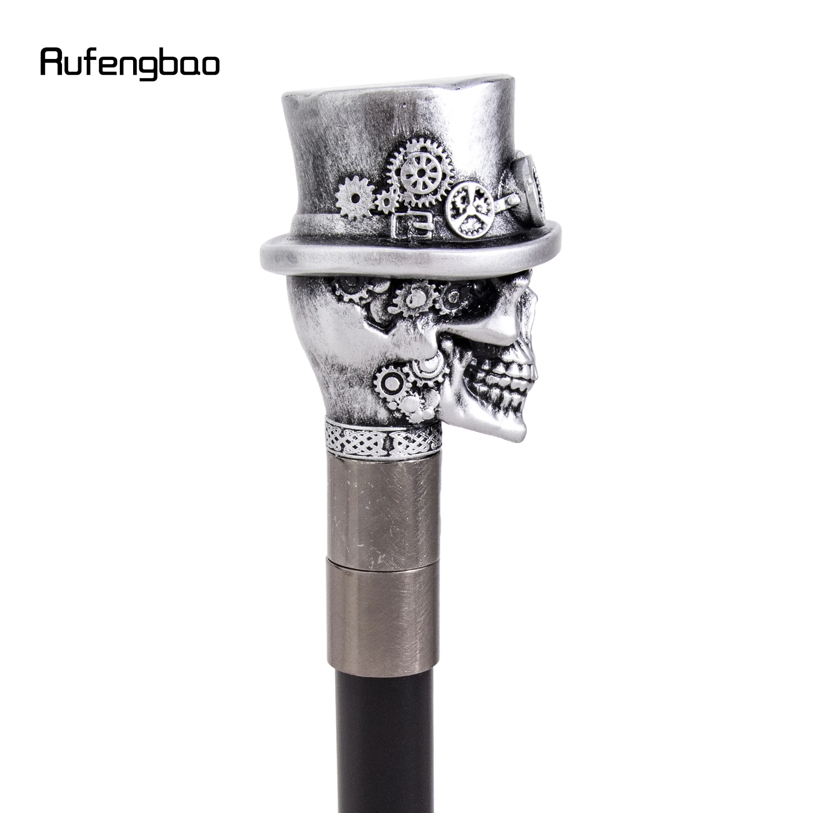 White Hat Gear‌ Skull Head Walking Cane Fashion Cane Decorative Cane Halloween for Cosplay Parties, for Cosplay & Party 93cm view 6
