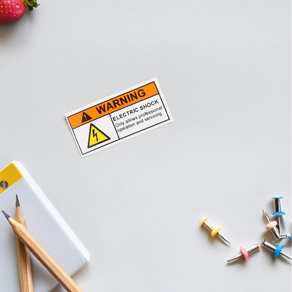 

Self-Adhesive High Voltage Warning Sticker Electrical Shock Label For Schools Hospitals Factories Clear English