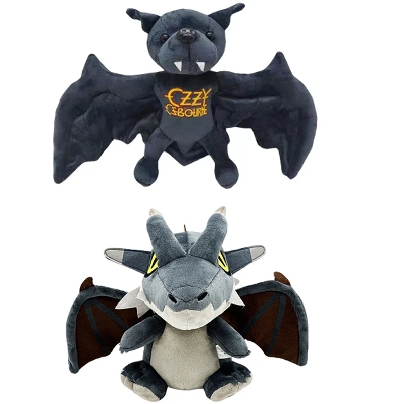 

25cm Halloween Plushy Stuffed Ozzy Osbourne Bat Plush Throw Pillow For Boy and Girls Christmas Halloween Decoration Holiday Gift