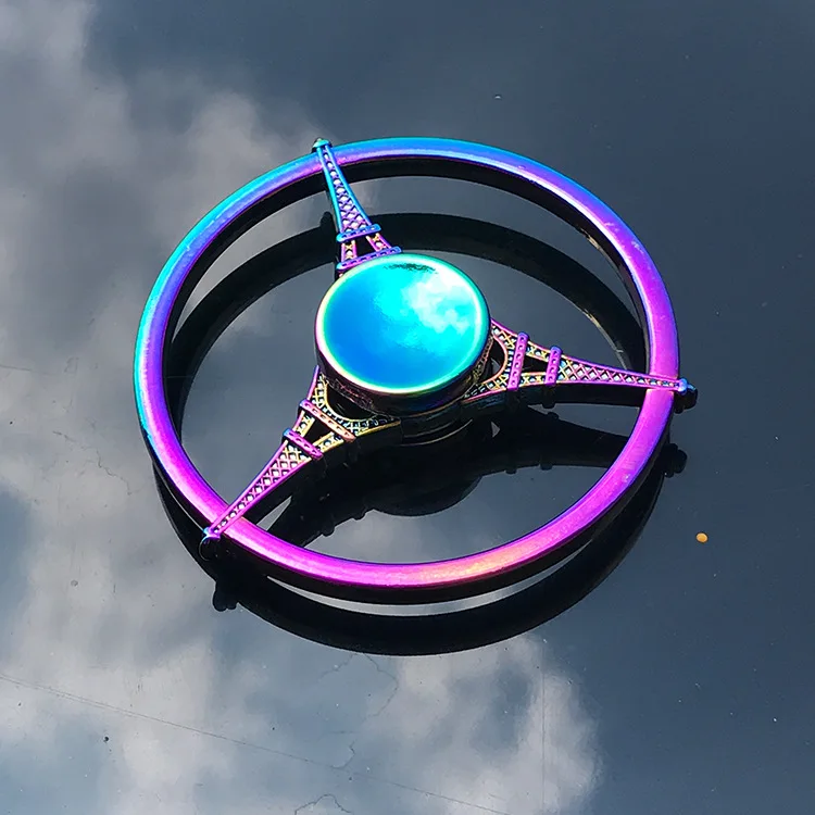 Rainbow Fidget Metallspinner, bunte Fingerspinner, Hochgeschwindigkeits-Handspinner, Zappelspielzeug zur Stress- und Angstlinderung für Erwachsene