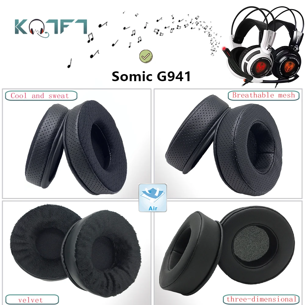 

KQTFT Protein skin Velvet Replacement EarPads for Somic G941 Headphones Parts Earmuff Cover Cushion Cups