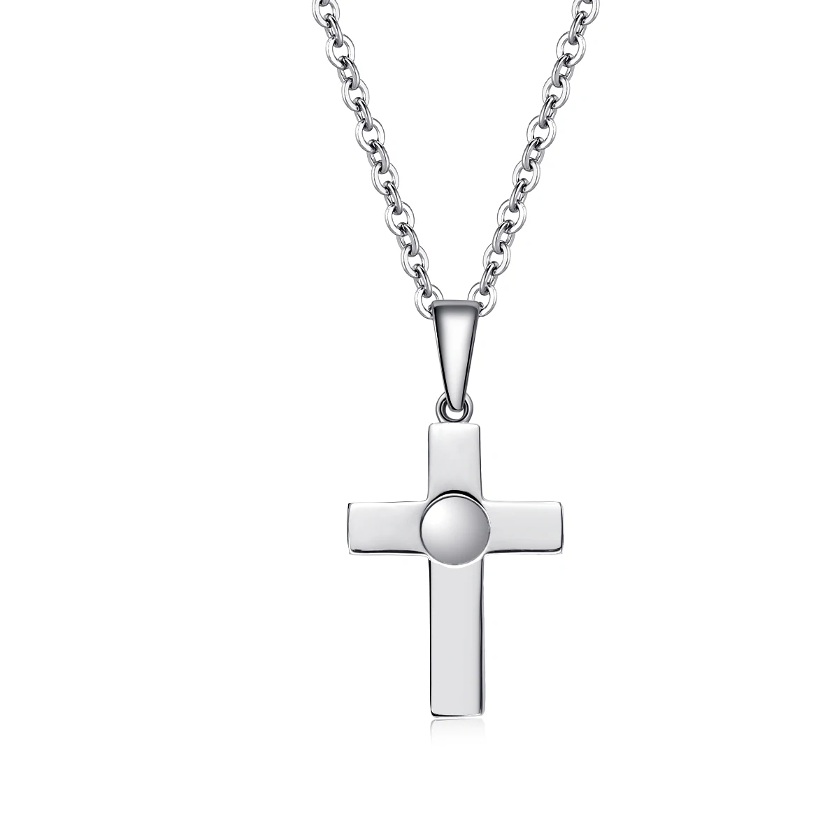 Cross Necklace Faith Pendant Dainty Chain Minimalist Simple Tiny God Lords Prayer Religious Jewelry Gift