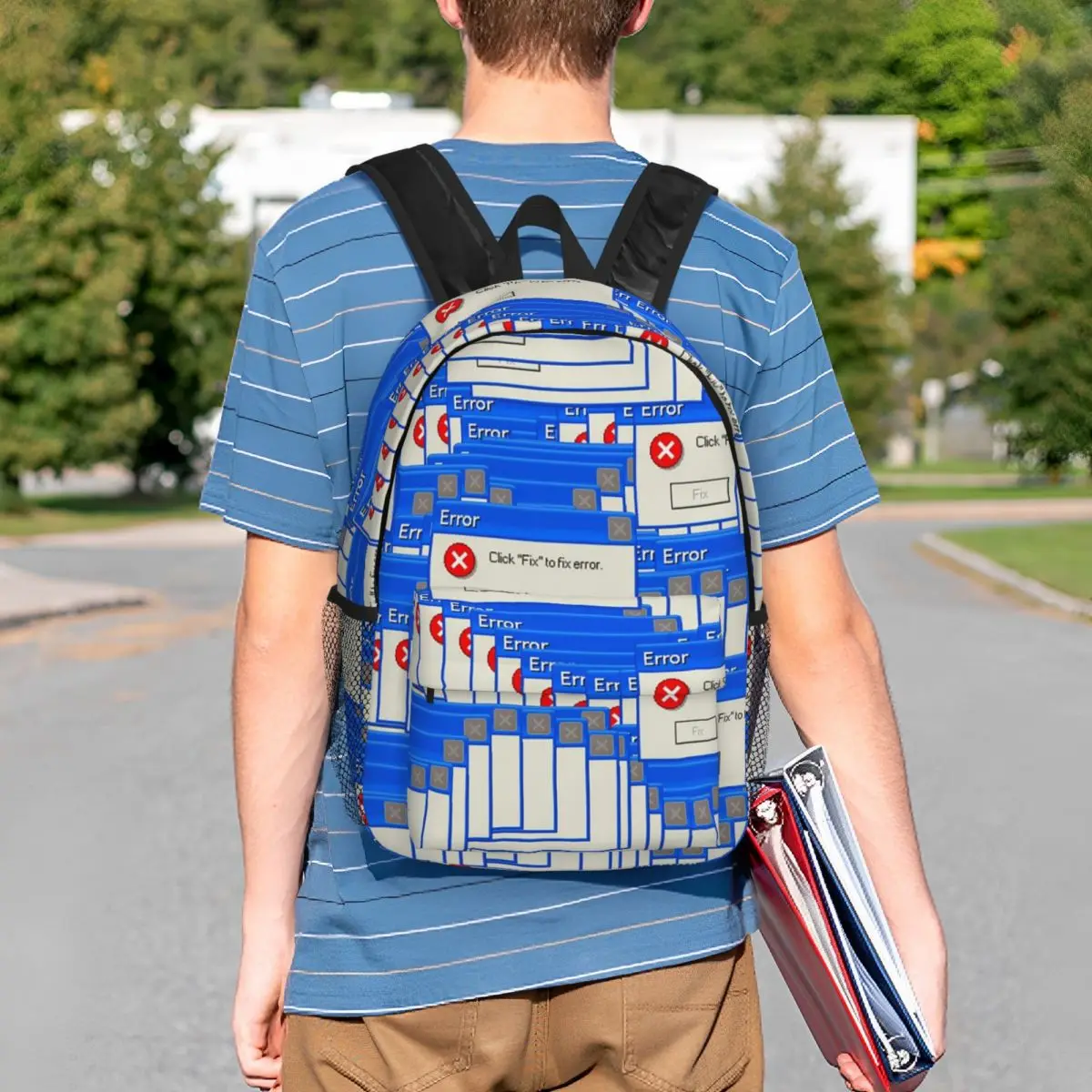 Windows Xp Error Tiled Backpack Student BookBag Boys Girls School Bag Computer Shoulder Bags