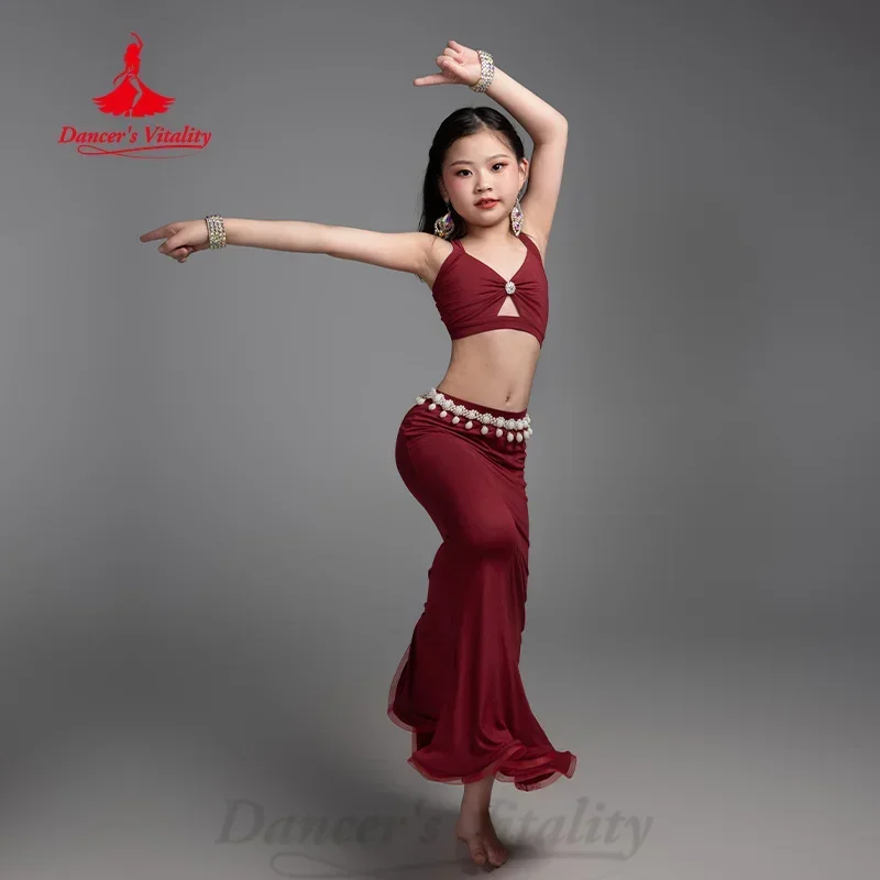 Belly Dancer Costumes Children\'s Elegant and Comfortable Training Suit Kid Oriental Belly Dancing Professional Practice Clothes