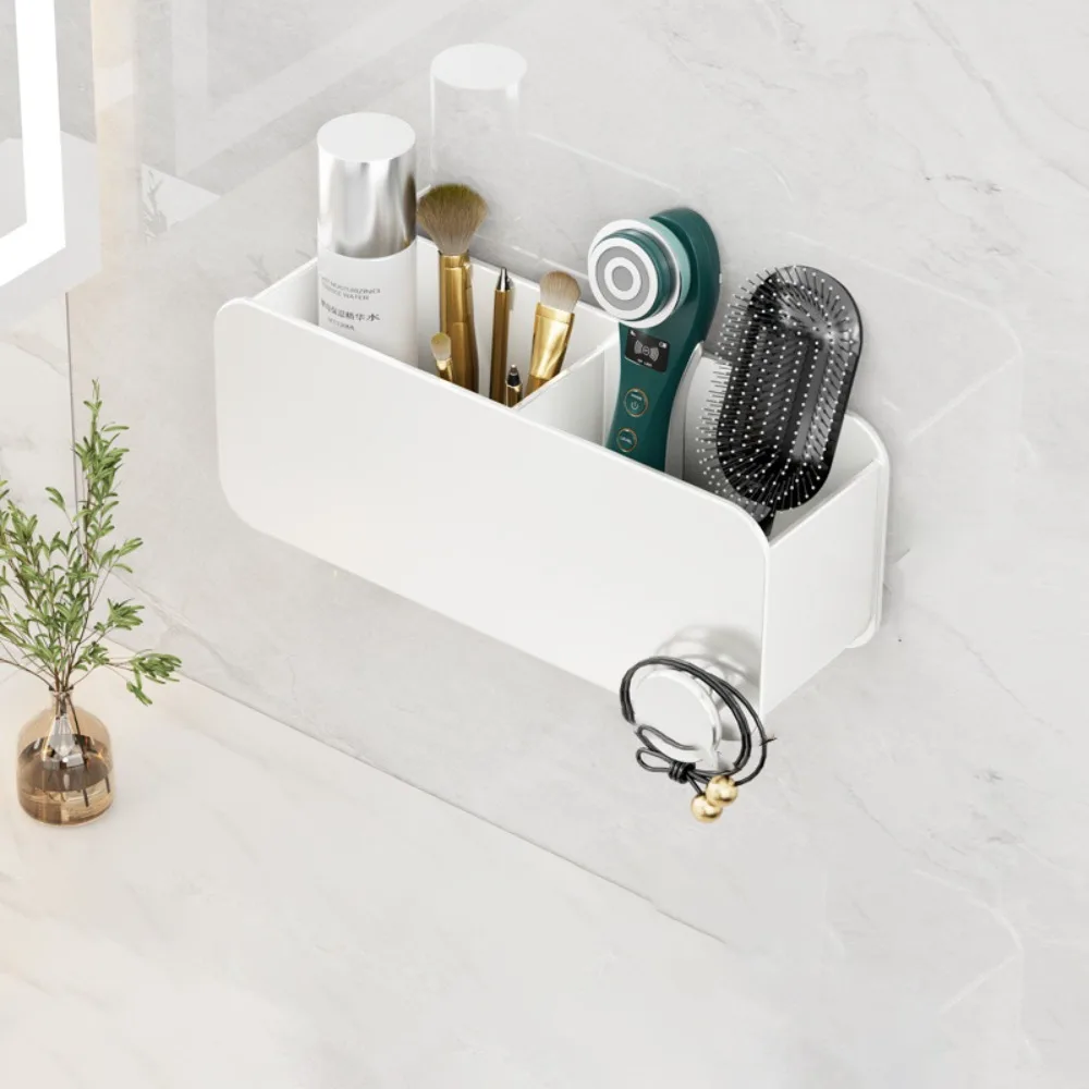 

Стеллаж для хранения в ванной комнате без отверстий, износостойкая полка для ванной комнаты большой объем, утолщенный многофункциональный органайзер для туалетных принадлежностей