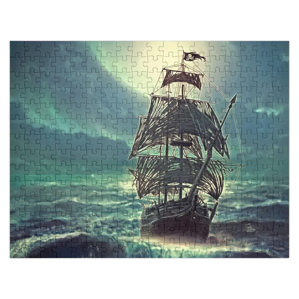 

Ghost Pirate Ship at Night Jigsaw Puzzle Personalized Baby Toy Wooden Compositions For Children Custom Puzzle Wood Puzzle Adults