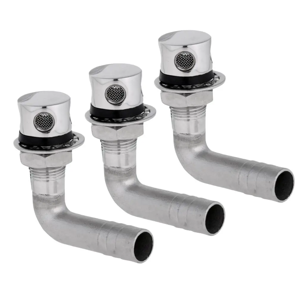 

3pcs Stainless Gas Tank Vent - Fitting for Marine Boat Yacht- Heavy Duty