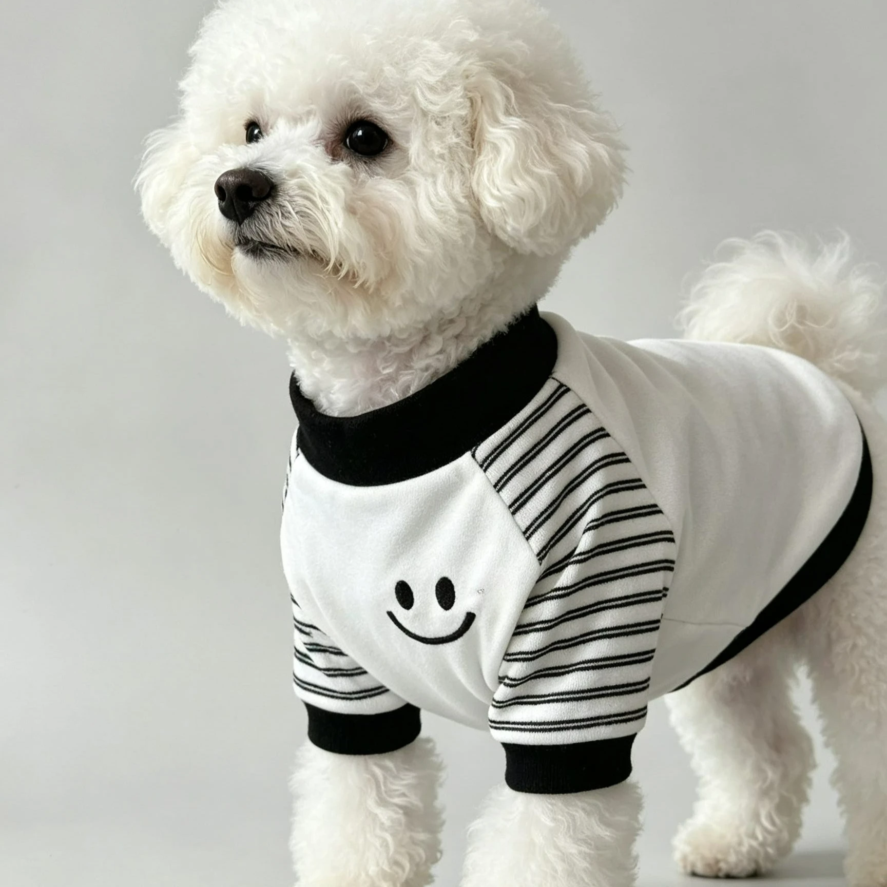Pet Coat Embroidered Patchwork Sweatshirt Bichon Warm Bottoming Shirt Teddy Winter Vest Soft Pullover for Small To Medium Dog