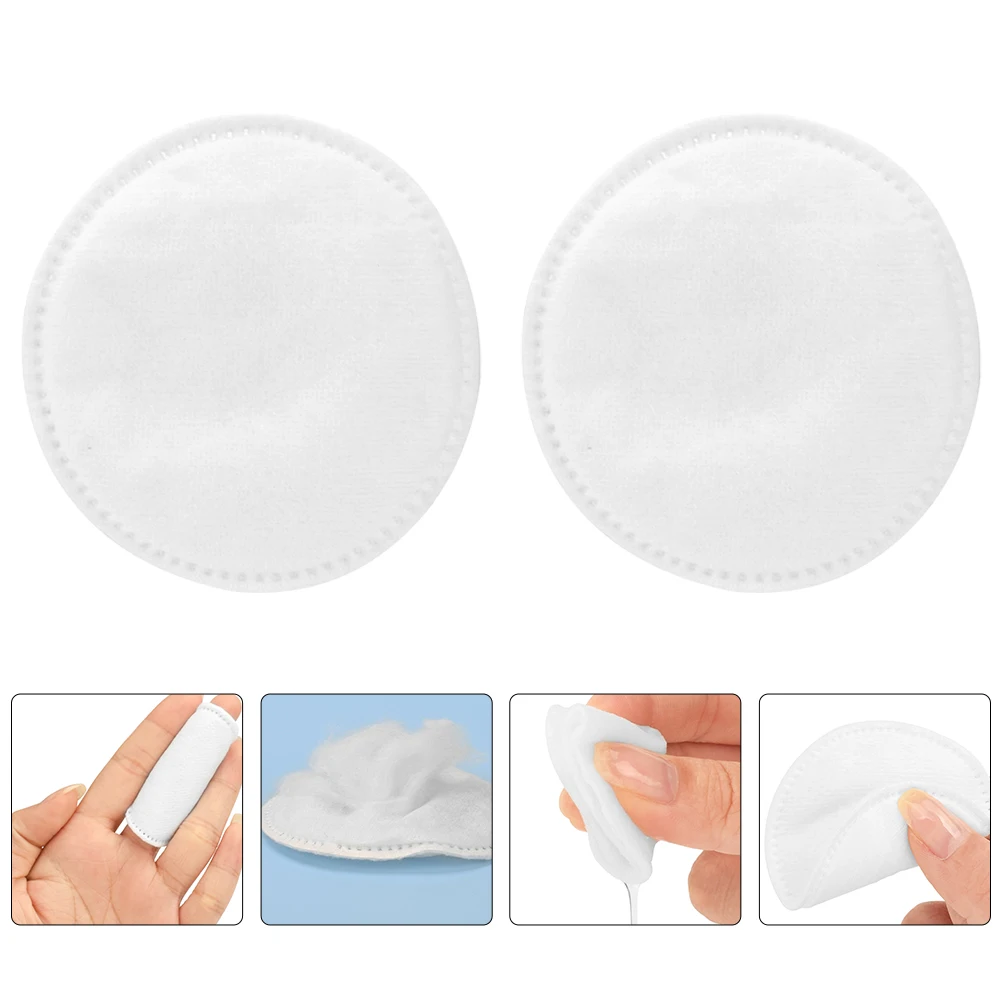 แผ่นเช็ดเครื่องสำอางแบบใช้แล้วทิ้ง 100 ชิ้น แผ่นไม่ถักทอ ทรงกลม ขนาดเล็ก สำหรับทำความสะอาดใบหน้า สะดวกต่อการพกพา เหมาะสำหรับการเดินทาง