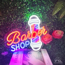 Barbershop neon signs apply to the barbershop to create an atmosphere of led neon light to make your shop more attractive