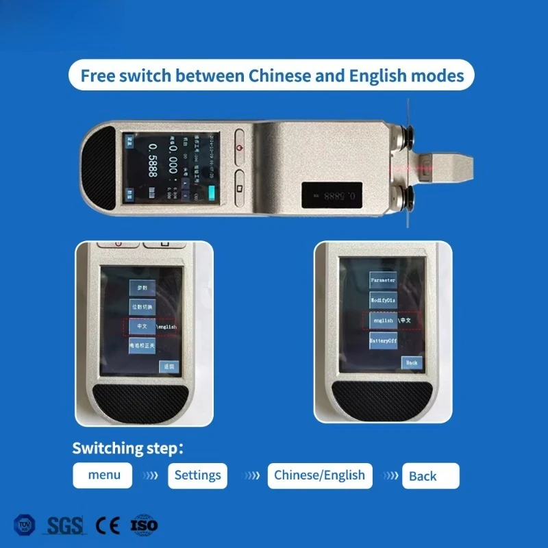 Handheld Laser Wire Micrometer Gauge 1400times/scan Non-contact Pvc Pipes Tube Measure Laser Instruments Diameter Laser Gauge