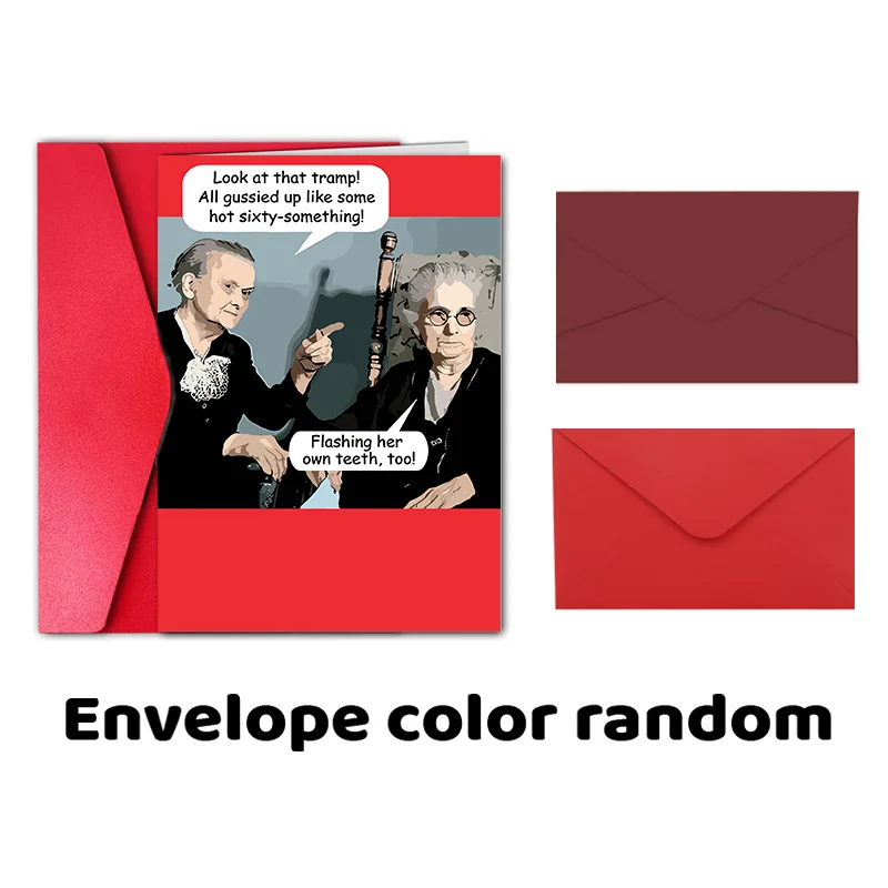 1 pc Creative and interesting greeting cards, birthday gifts for family and friends, conversation between two artists.
