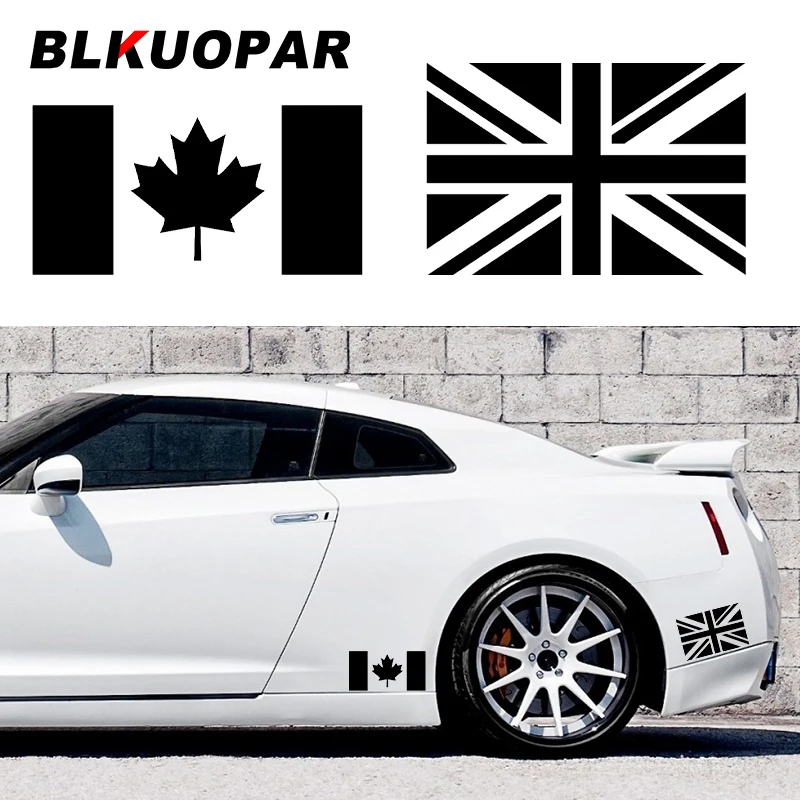 

BLKUOPAR for Canadian Britain Cornwall Honduras Flag Car Sticker Silhouette Original Air Conditioner Decals Silhouette Graphics