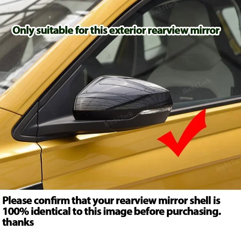 Replacement Carbon Fiber Pattern Mirror Cover Black Mirror Overlay for Audi A1 A 1 GB Sportback Citycarver Allstreet 2018-2023