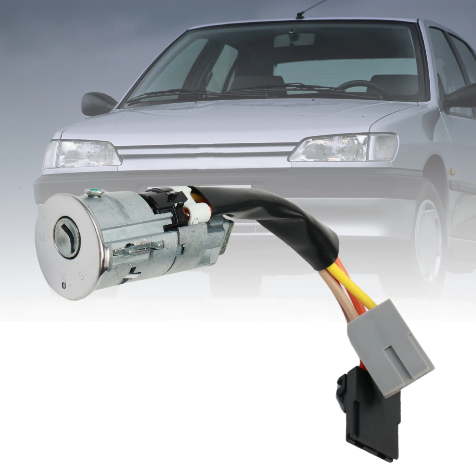 

Ignition Lock Cylinder Steering Start Switch with 2 Keys Compatible with Peugeot 306 1993-2002