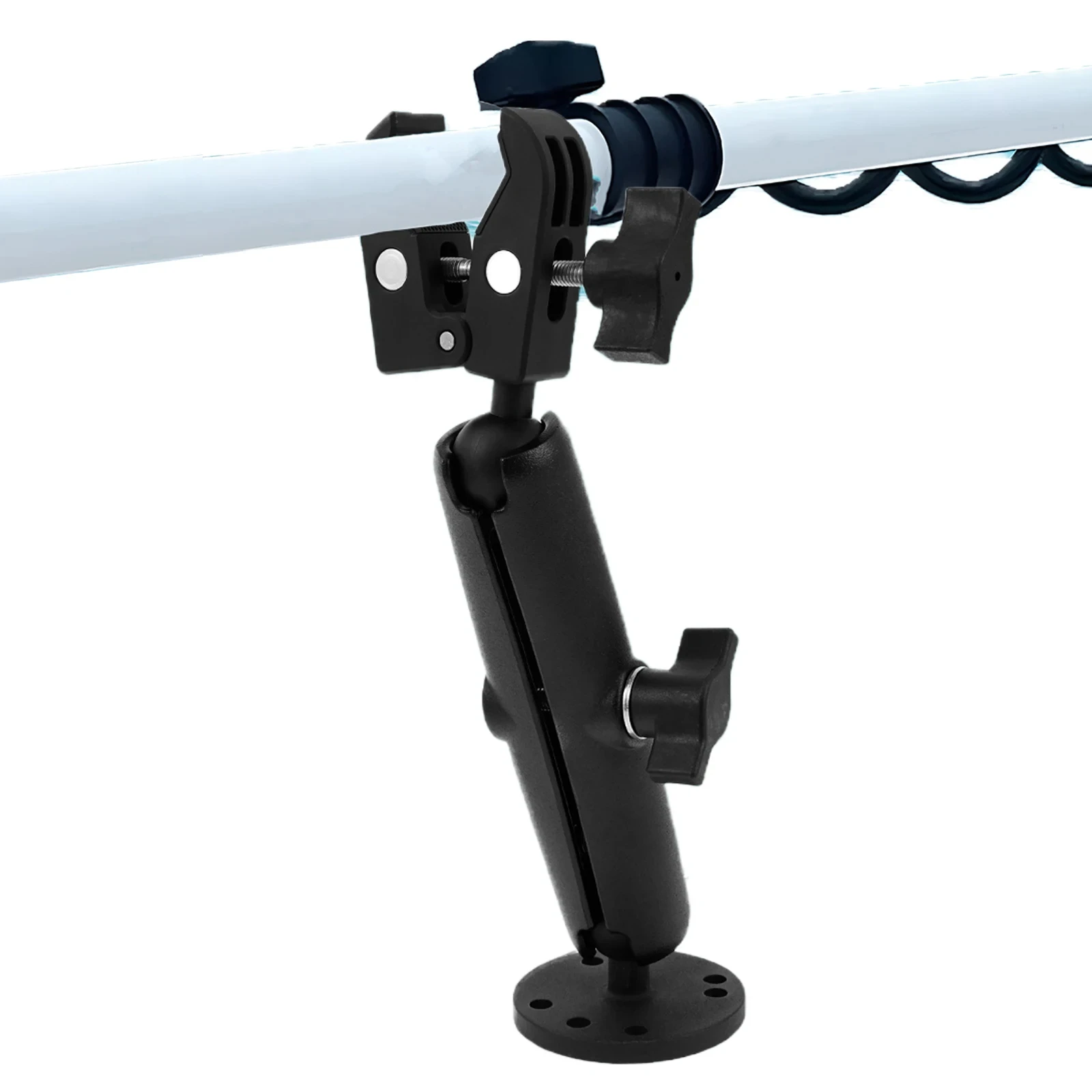 Trolling Motor Stabilizer Mount Support 360° Adjustable Tough-Claw Boat Trolling Motor Shaft Reduces Bounce Fits to 0.6