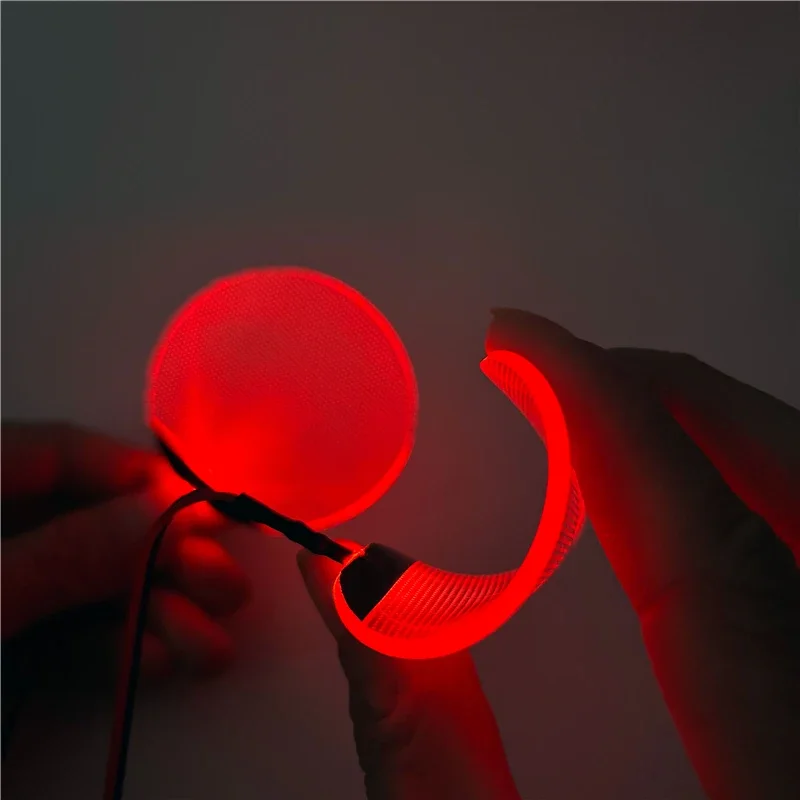 Halloween Cosplay Diy Led Eye Light Touch Switch Round Flexible Led Eyes Kits for Helmet Masks Accessories Bendable Can Cropped