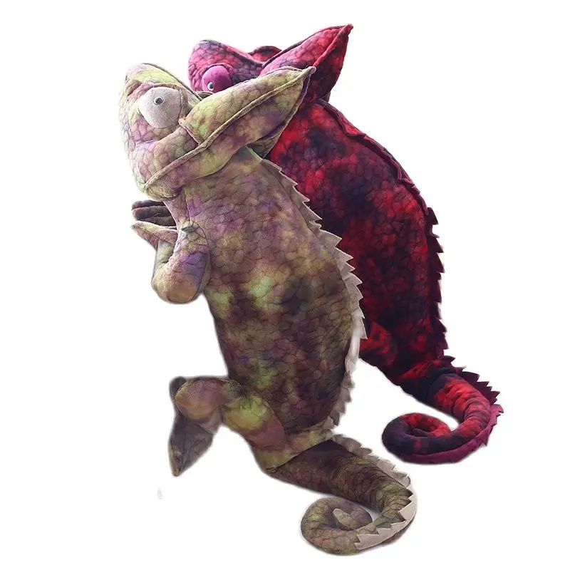 70/100cm New Simulation Chameleon Cloth Animals Toys Stuffed Plush Dragon Pillow Birthday For Boys Girls Gifts