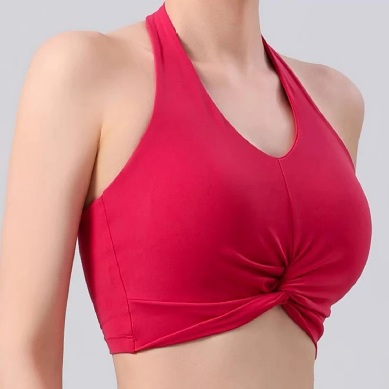 

Women's Shock-Absorbing Yoga Sports Bra Beauty Back Design Integrated Neck Hanging Training Fitness Fitness Bra