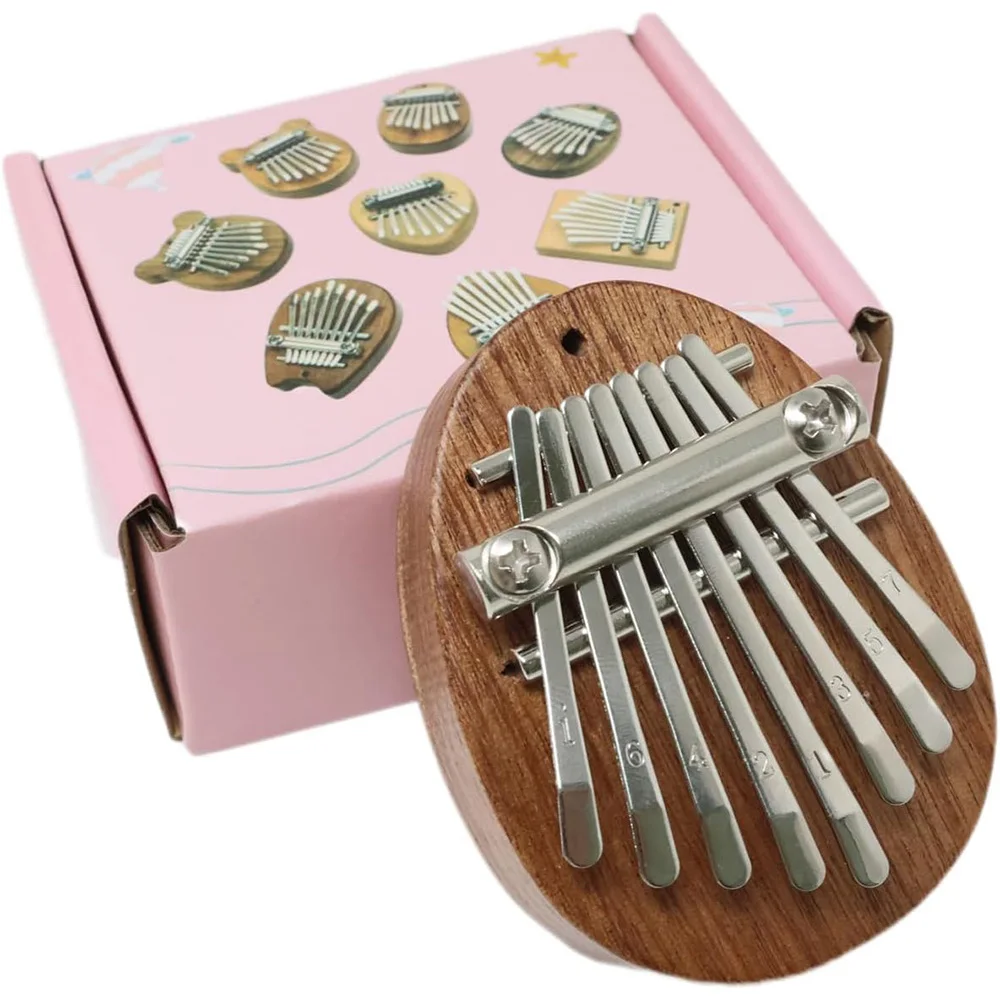 Portable Solid Wood 8 Key Mini Kalimba Exquisite Finger Thumb Piano Musical Good Accessory Pendant Christmas Gift - view 6