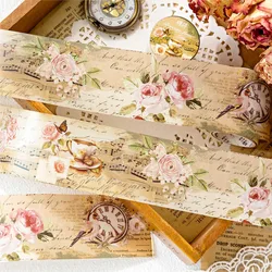 30mm/50mm*2m PET Tapes Flowers Stickers 35cm Cycle Collage Photo Album Decor Junk Journal DIY Scrapbooking Supplies