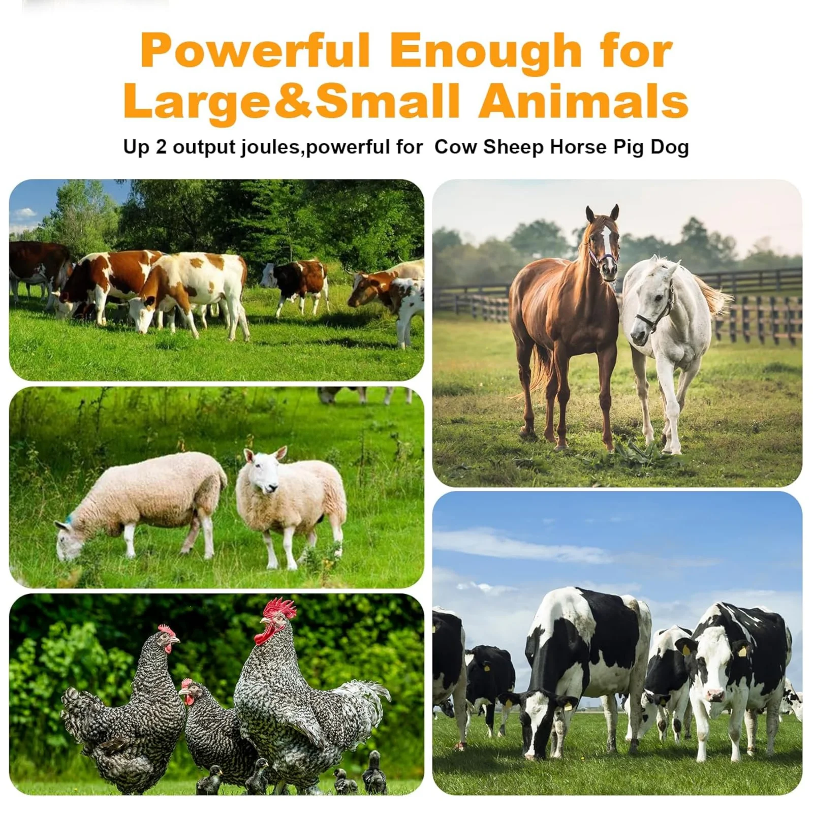 

10KM Electronic Fence Kit High Voltage Electronic Fence Charger for Livestock Sheep Cattle Horse Poultry Fence Tool