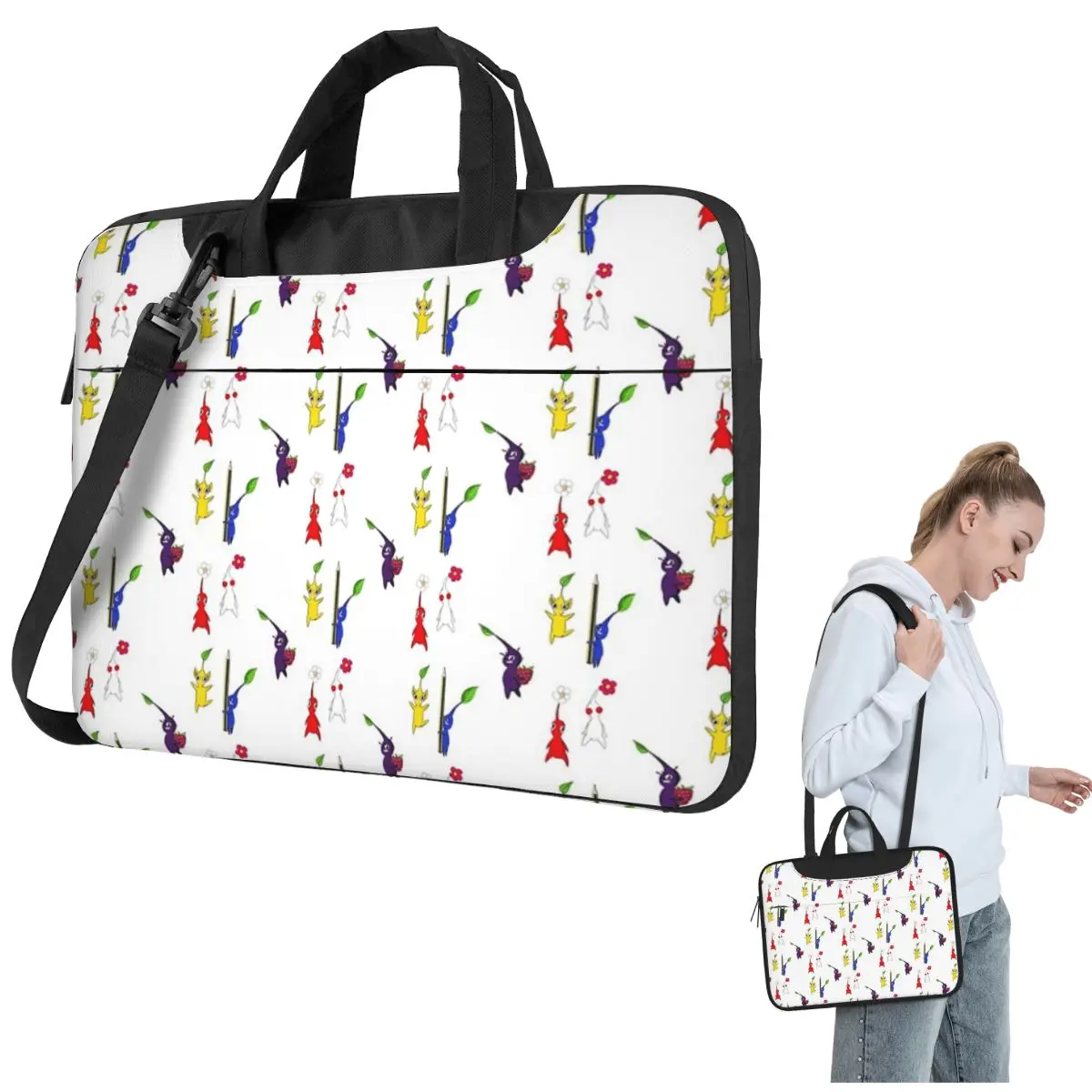 Pikmin Crossbody Laptop Bag Case Computer Bag 13 14 15.6 Inch Notebook Pouch for Lenovo