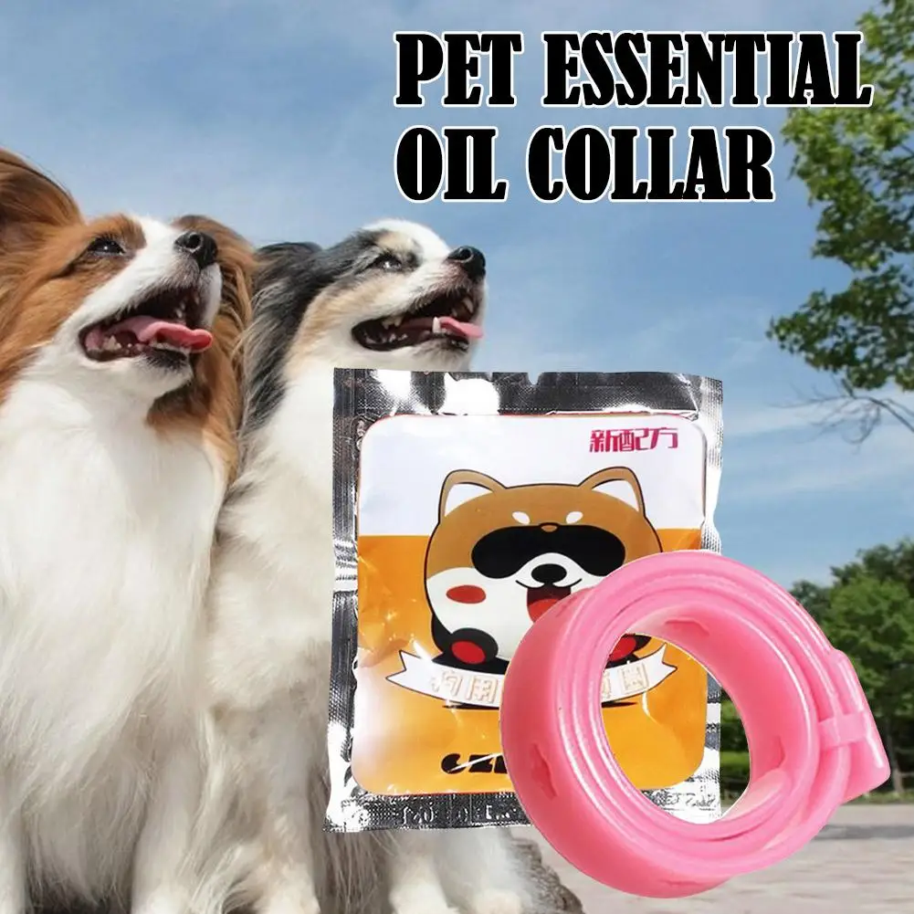 Pet Repellent Collar Anti-Flea And Tick Silicone Adjustable Suitable For Dogs And Cats Universal 27cm Natural Ingredients N O4Z9