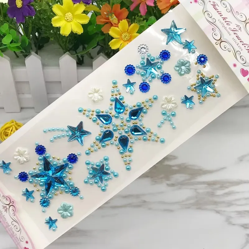 NEW 3D Rhinestones for Face Bright Face Stickers Glitter Face Gems Festivals Makeup Crystals Children\'s Stickers