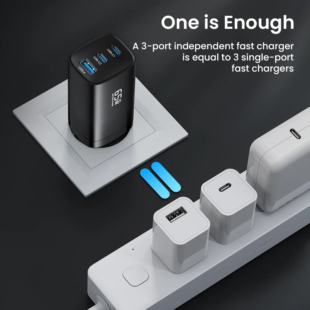 65W GaN USB Type C Fast Charger For Laptop PPS 45W PD QC 3.0 Quick Charge For iPhone 14 13 Samsung Xiaomi Realme Phone Charger