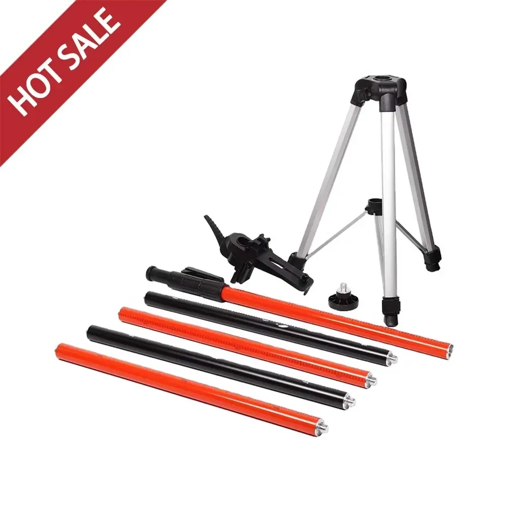 Telescoping Laser Level Support Pole With Tripod And Mount For Lasers Level Of Rotary And Line Lasers