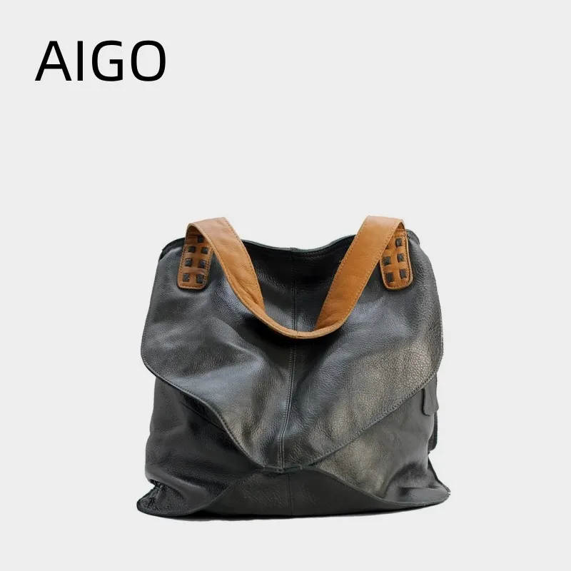 AIGO Vintage Women Armpit Tote Bag Large Capacity Women\'s Underarm Handbags Luxury Designer Bag сумка женская bolsos de mujer