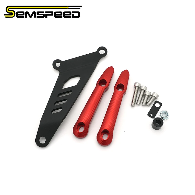 

Rear Footpeg Delete Bracket with Kickstand Mount Aluminum Alloy Adapter For Qjmotor Sport Racing SRK 921 RR Accessories