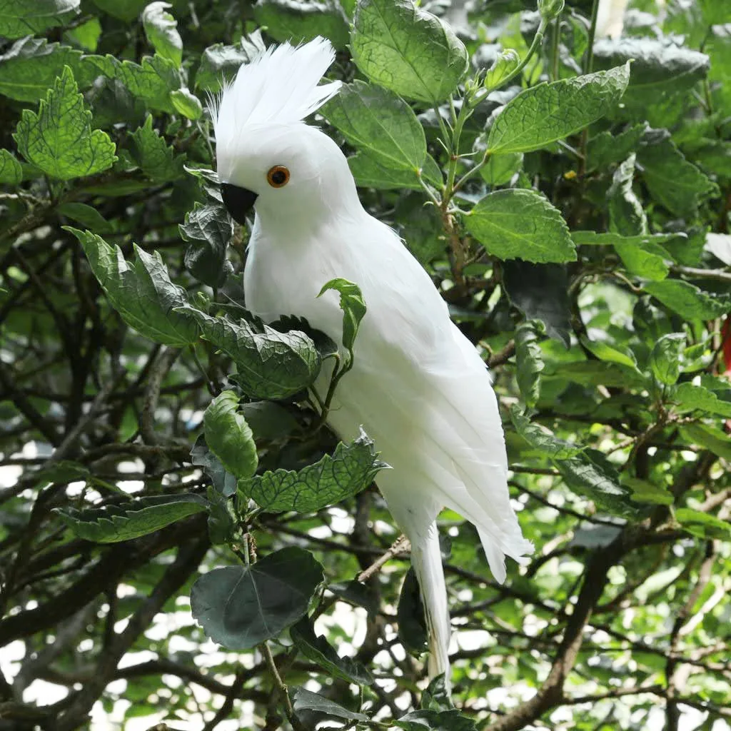 SEWS-35CM Foam Feather Macaw Lawn Decoration Fake Animal Bird Garden Props Decoration Simulation Parrot Manual Parrot
