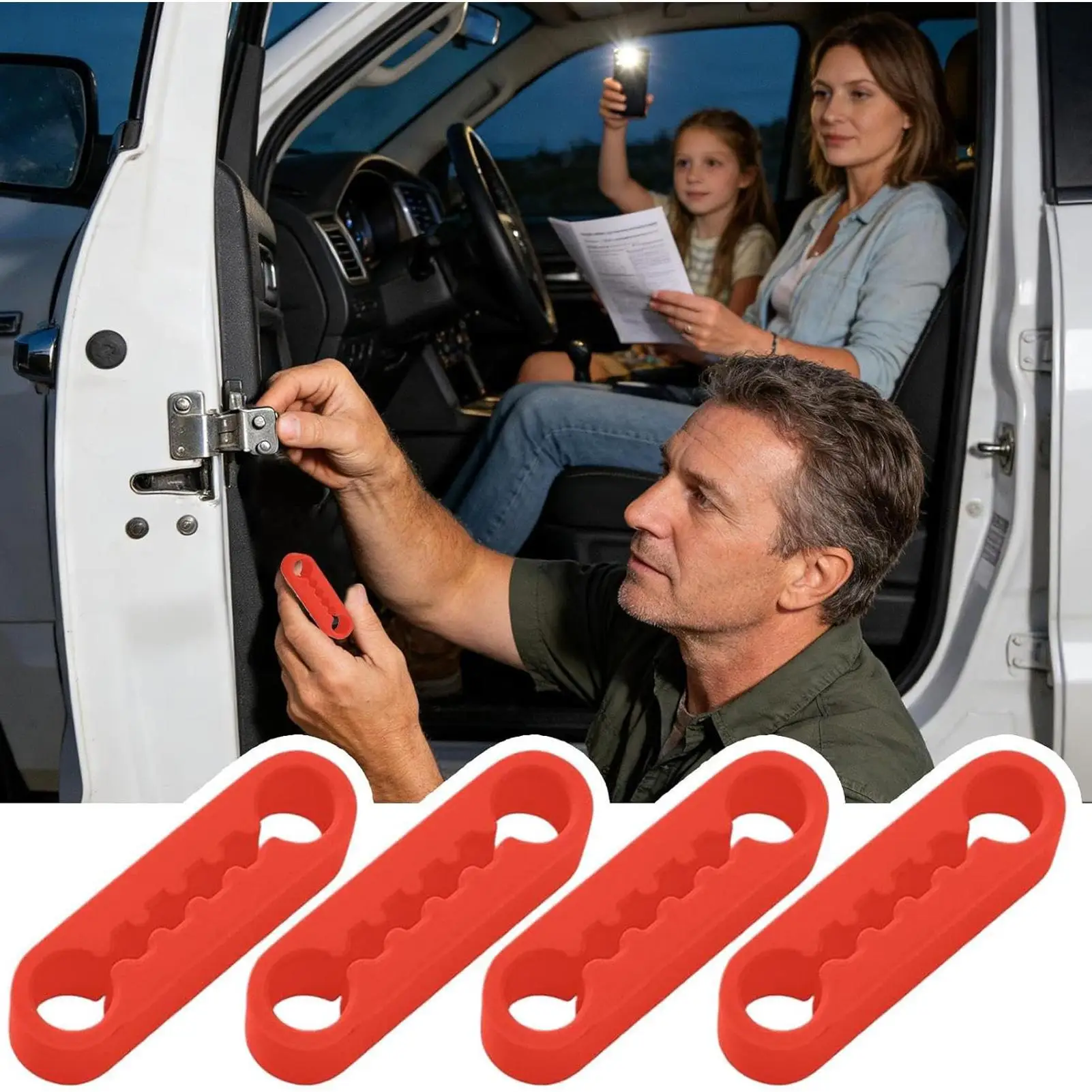 

4pcs Universal Car Door Anti-Slam Silencers Thick Soundproof Buffer Damper Universal Anti-Collision Protector Auto Accessories