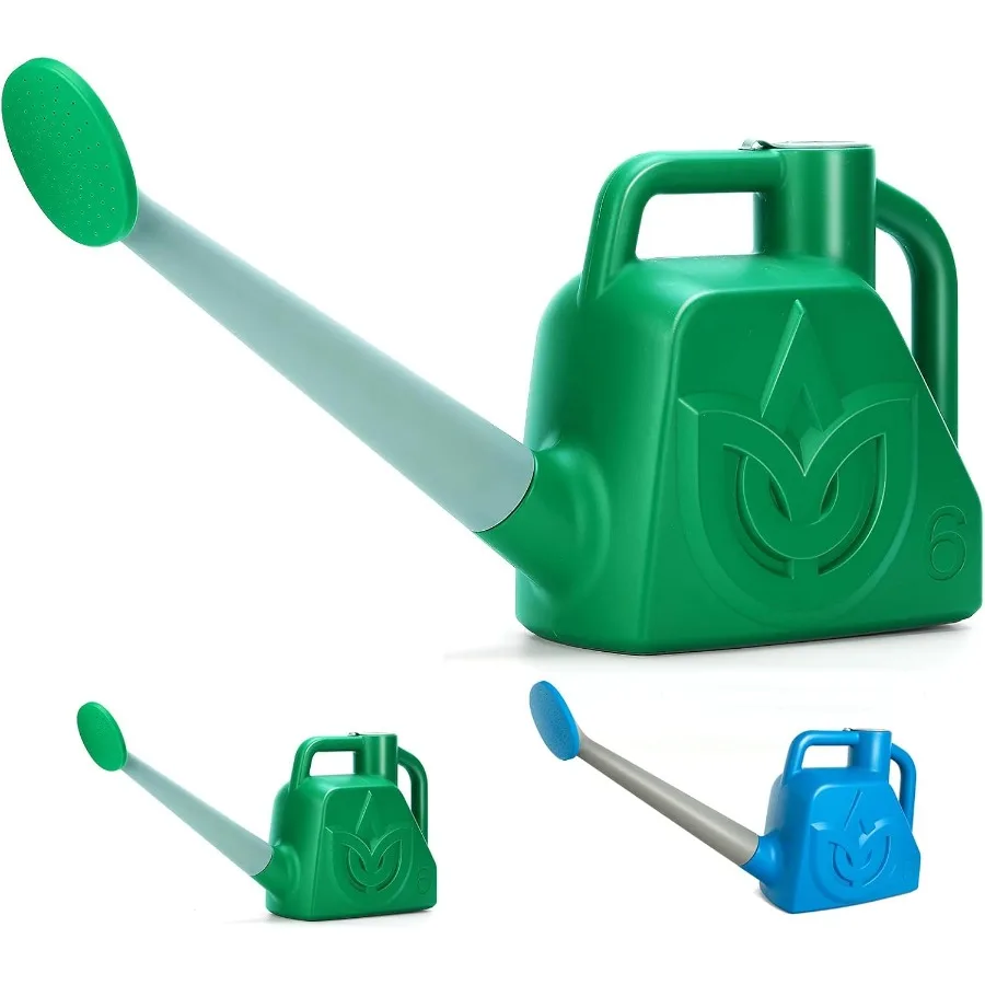 

1.5 Gallon Green Watering Can Outdoor Garden Flower Plant Lightweight 6 L Water Cans with Detachable Nozzle Watering Pot for Of