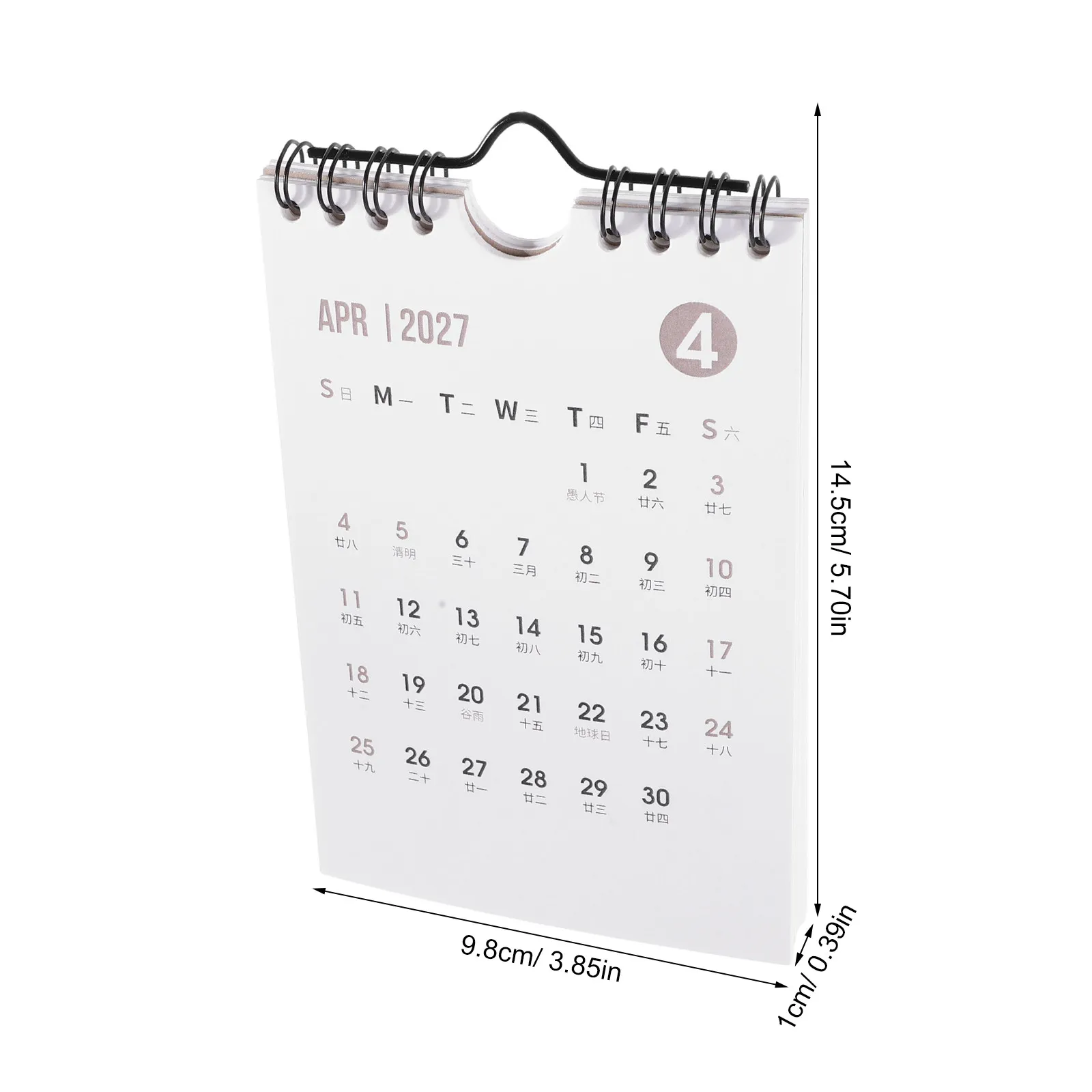 Mini Desk Calendar Compact Desktop Wall Hanging Tiny Size Functional Date Planner Students Teachers Office Workers