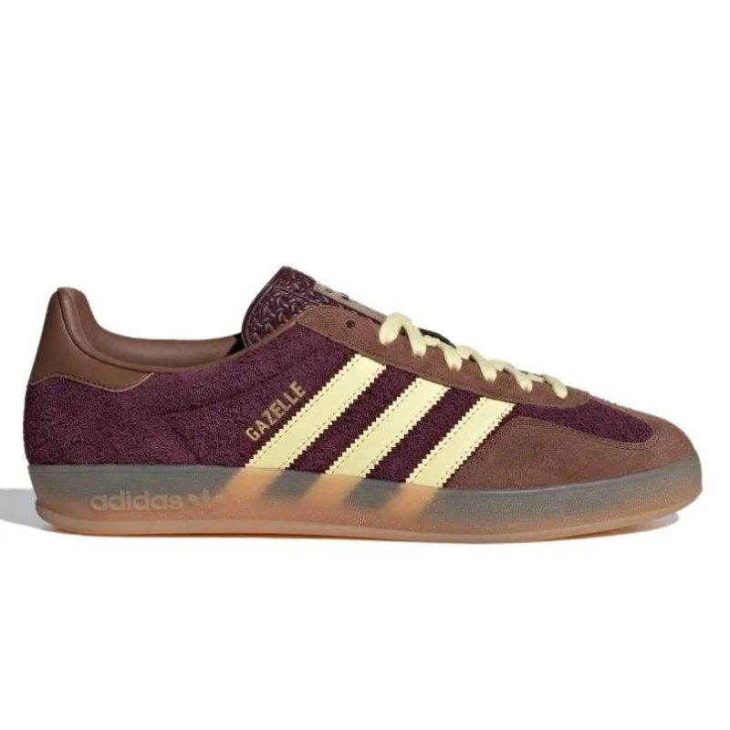 Adidas Gazelle Indoor Maroon Almost Yellow Fashion Jogging Trainers Sneakers Outdoor Sports Shoe Women Men Skateboarding Shoes