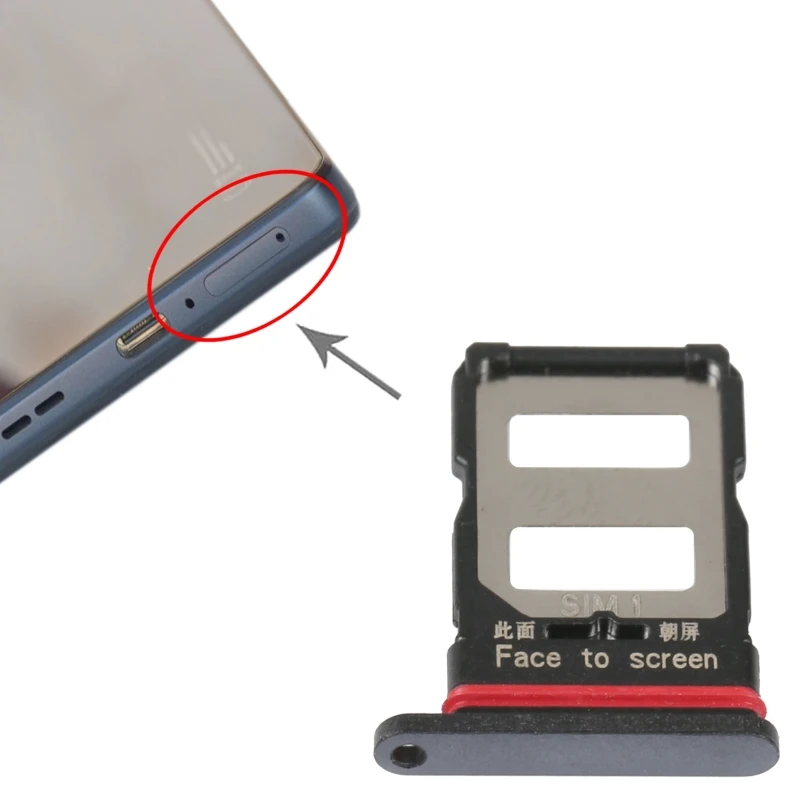 Dual SIM Card Tray For Xiaomi Poco F4, SIM1 + SIM2 Card Tray Replacement Spare Part