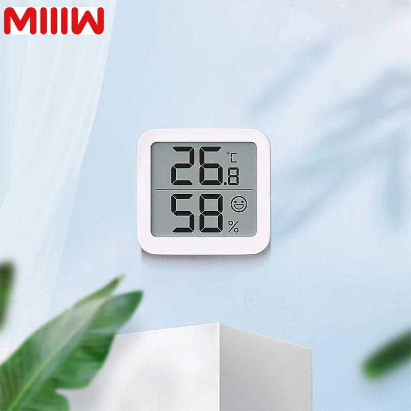 MIIIW Mini Electronic Temperature Humidity Moisture Sensor Indoor Thermometer Meter Digital LCD For Room/Office Simple Design