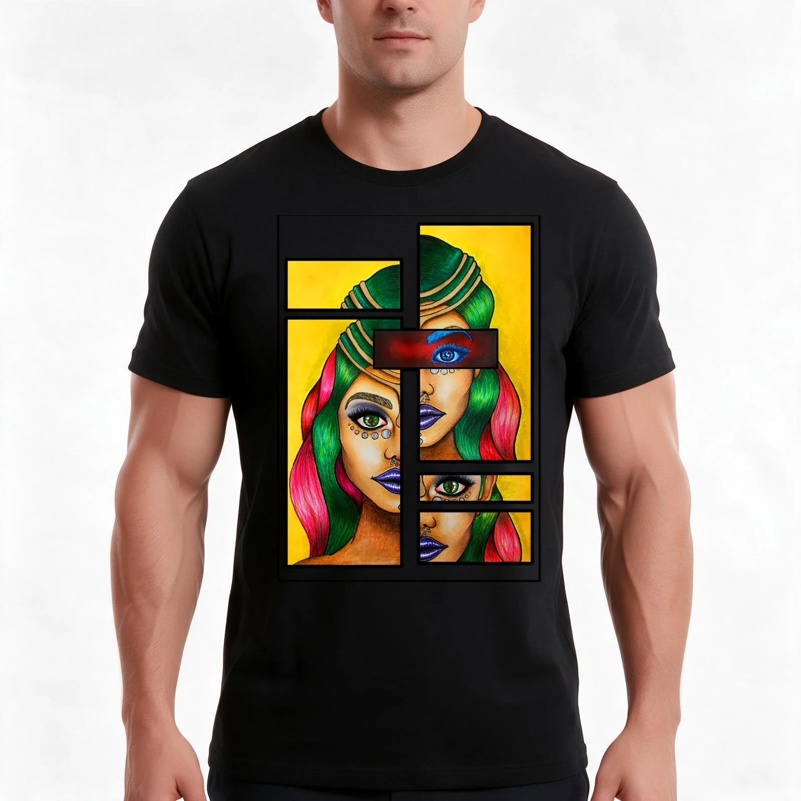 Daughter Of The Moon T-Shirt, Summer Casual Cotton Tee, Oversized Streetwear Tops, Vintage Graphic Print, Loose Fit Short Sleeve