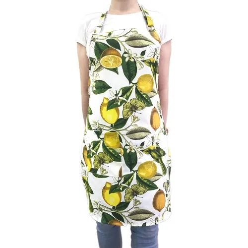 Apr10 Lemon Print Unisex Cook Cafe Kitchen Apron