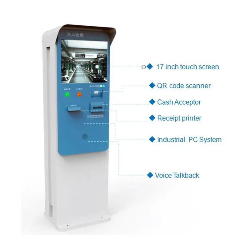 Customized Multi-functional Automatic Ticket and Card Dispenser Self Service Equipment Outdoor Parking Payment Kiosks