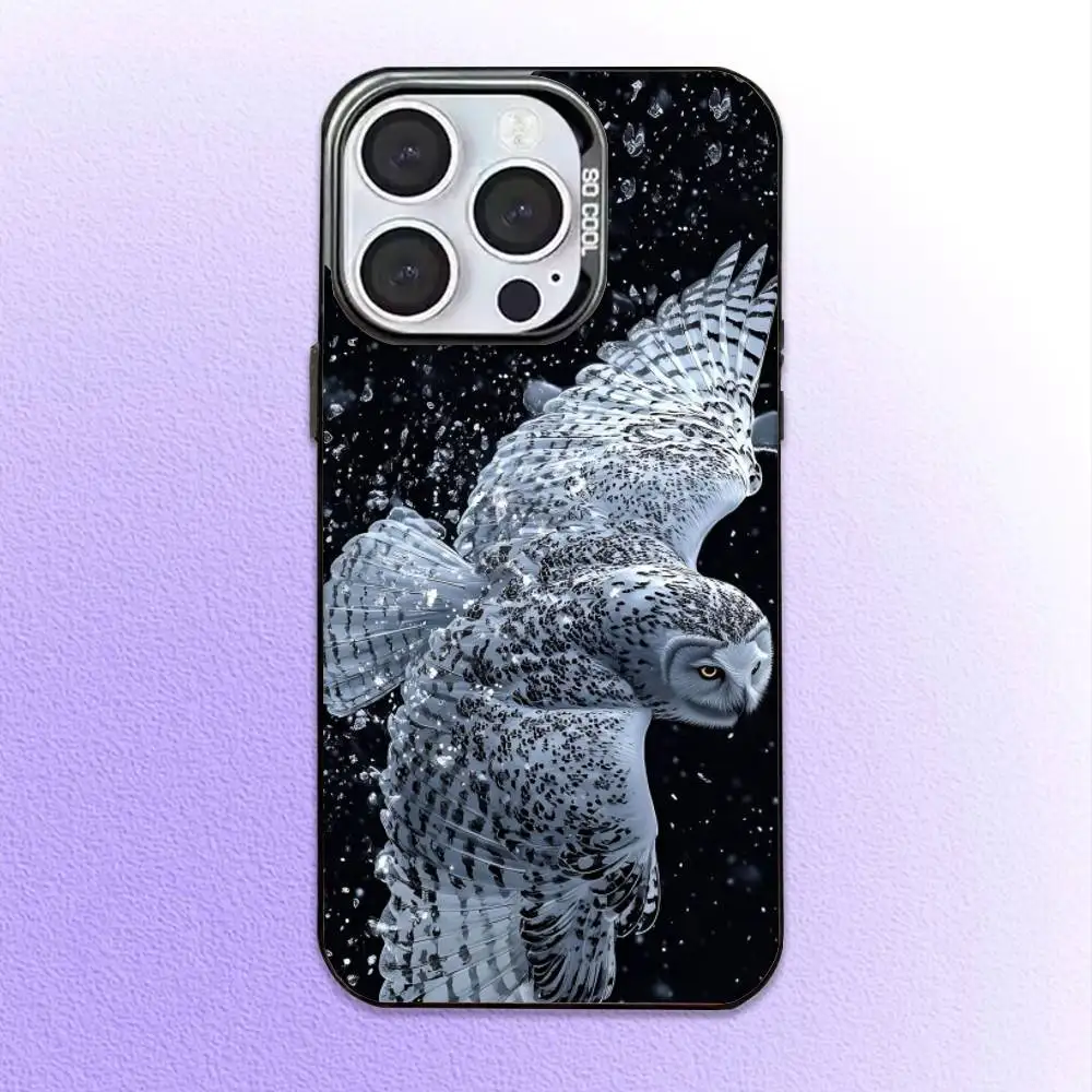 Pet Cute Owl Phone  Phone Case  For iPhone17,16,15,14,13,12,11 Plus,Pro Max Black Candy Matte Shockproof Cover
