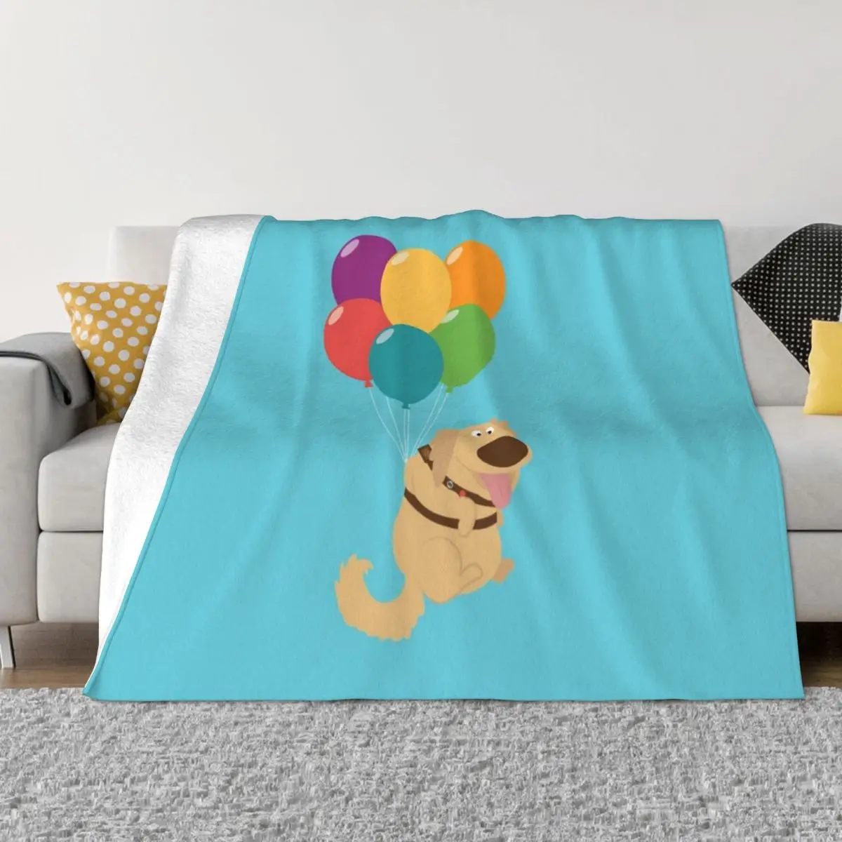 

Dug Balloons Throw Blanket Flannels Travel Furry Blankets