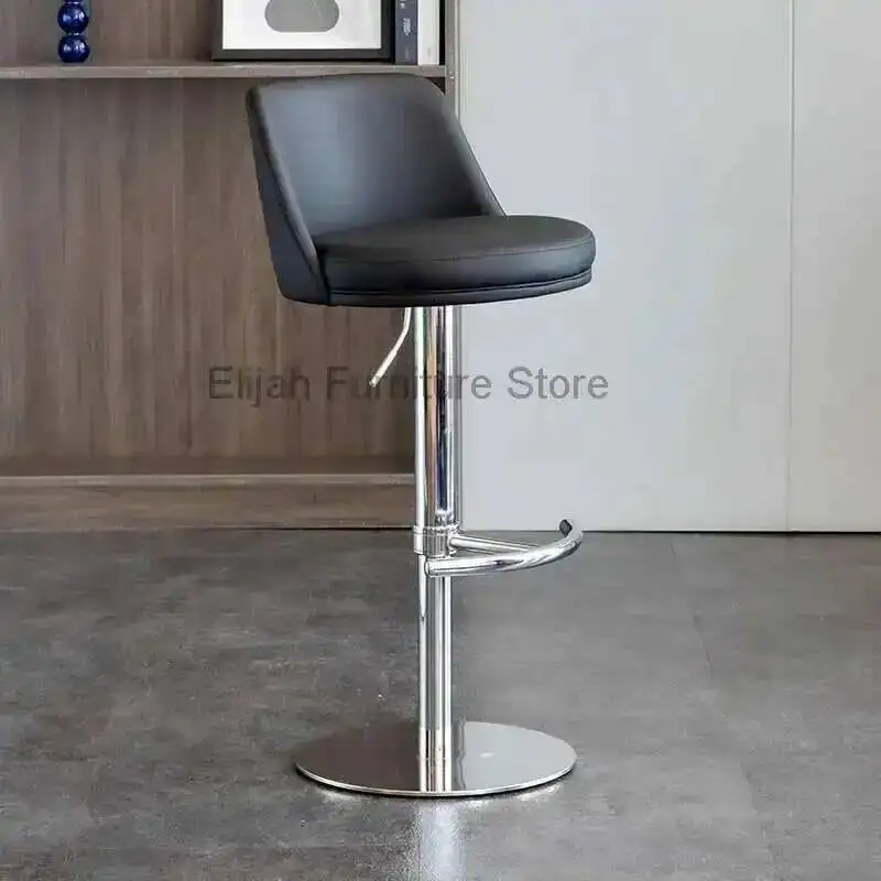 

Stools Rotating Reception High Bar Home Banks Nordic Backrest Kitchen Counter Stools Modern Island Chair Sillas Furniture XR50BY