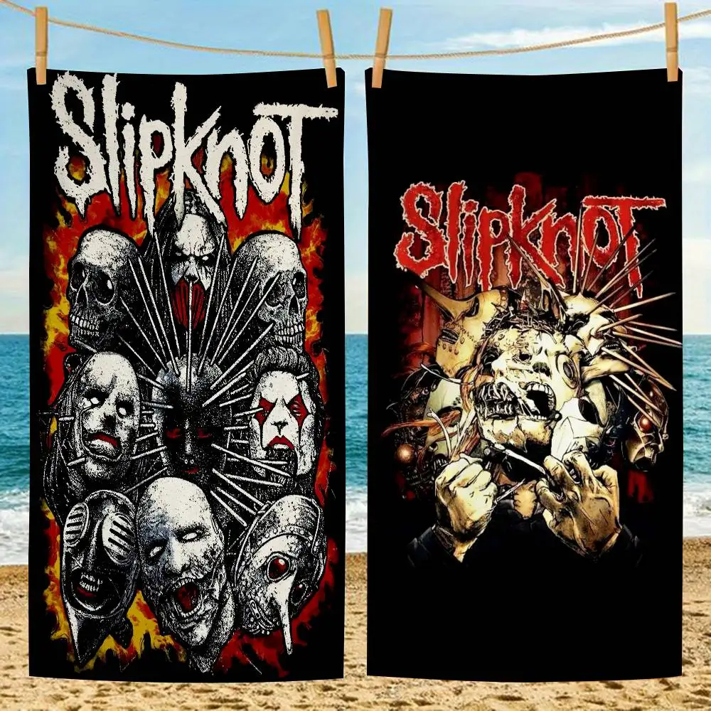 Pop Band S-Slipknot Album Anime Beach Swimming Towel Soft Absorbent Washcloth Children's Gifts for Kids Travel Camping Gym