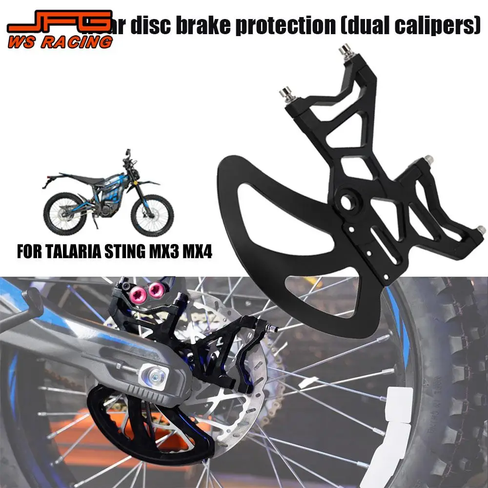 Rear Disc Brake Protection Motorcycle Accessories CNC Rear Brake Disc Caliper Guard Double Calipers For TALARIA MX3 TALARIA MX4