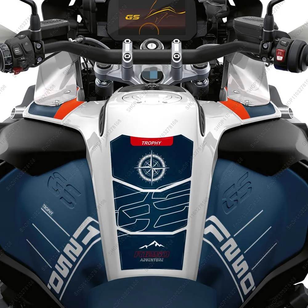 R1250GS Sticker Motorcycle Accessories 3D Resin Sticker For BMW R 1250 GS ADV Trophy 2022 2023 tank pad Protection Sticker