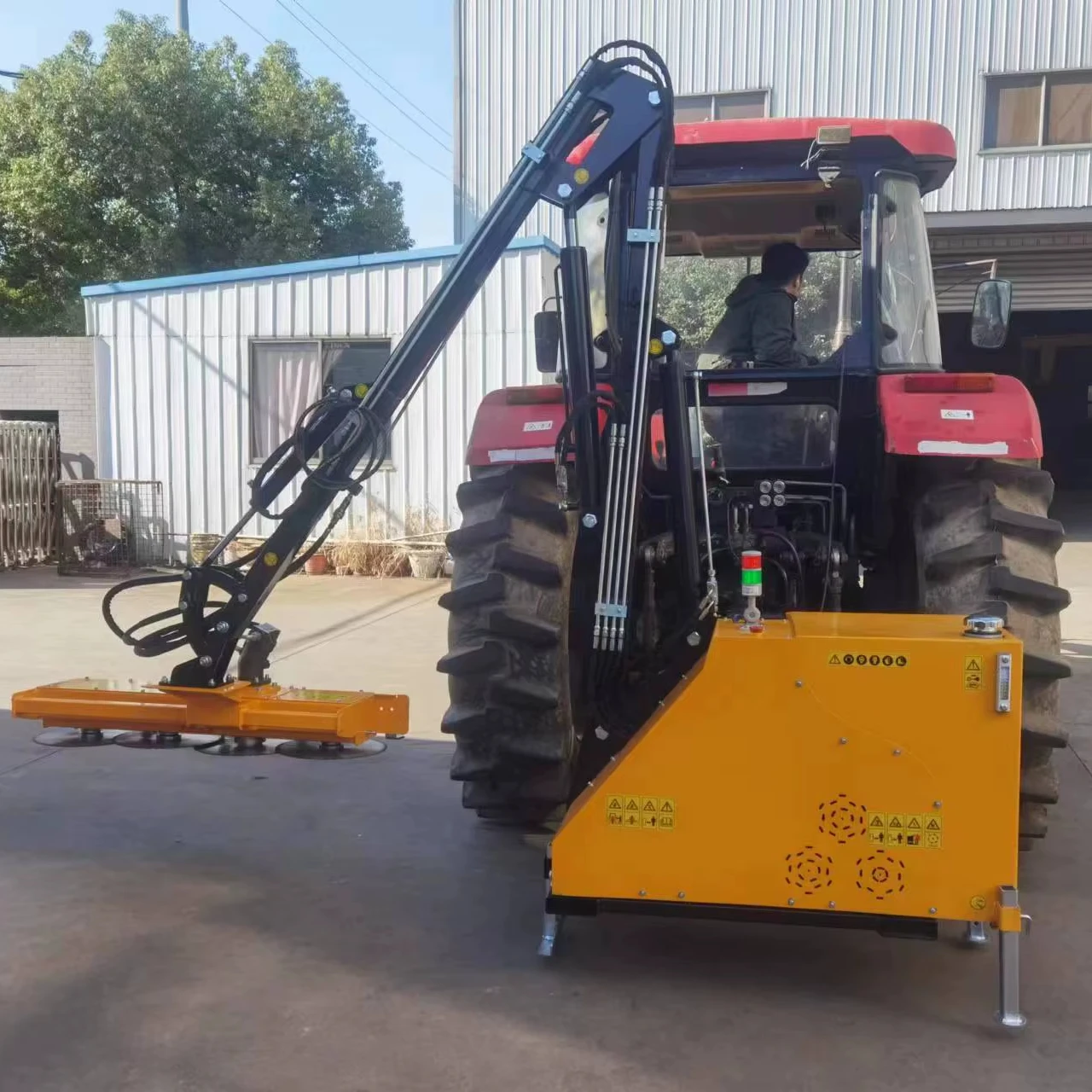 RIMA Hydraulic Boom Mowers Hedge Trimmer Attachment Brush Cutter Engine Pump Core Components 5m Boom Length 80-100HP Tractor